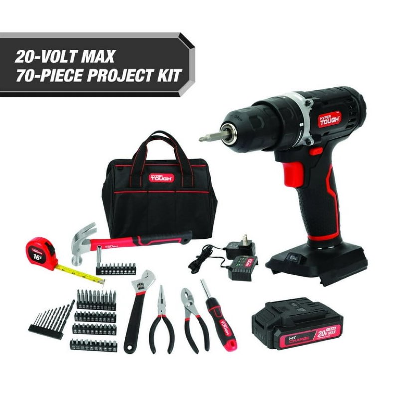 (incomplete)hyper tough 20v max 75-piece project kit, holiday gift