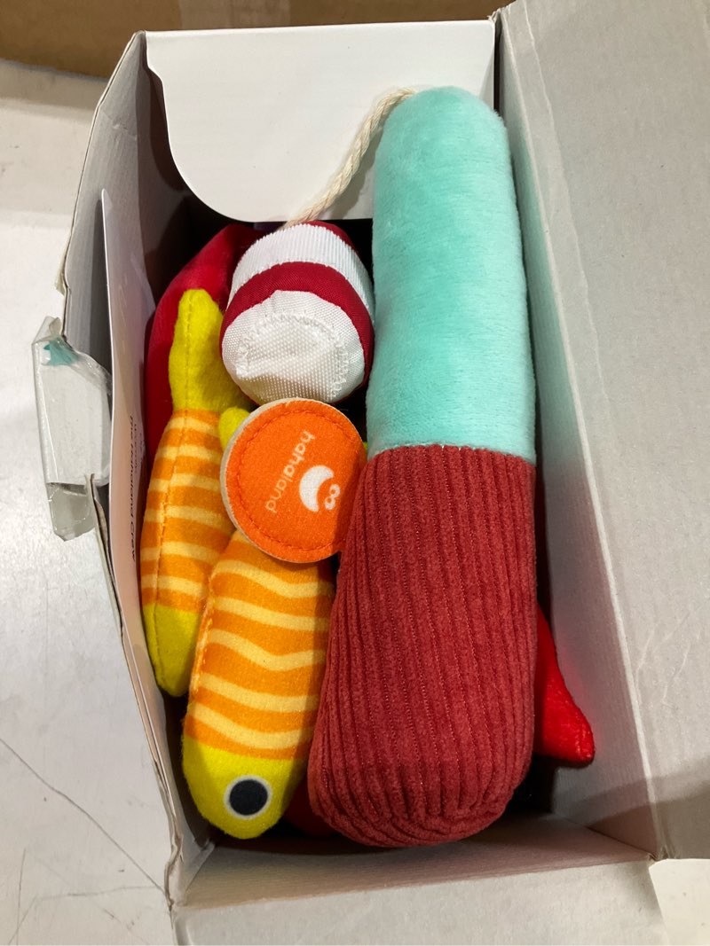 Condition photo showing Good Condition for hahaland montessori toys for 1 year old boy girl birthday gift - 10 in 1 cloth fishing game toddler toys with stacking cups - number counting, color sorting learning
