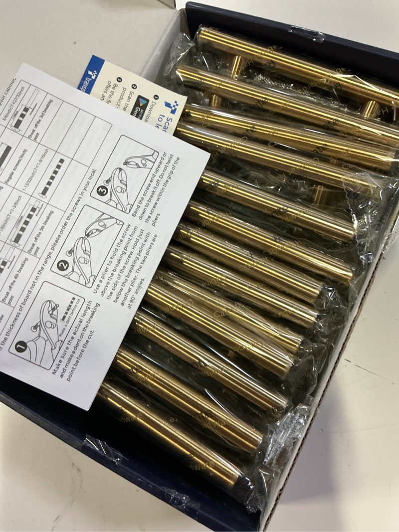 Condition photo showing New/Like New for ravinte 30 pack 5 inch cabinet pulls champagne bronze stainless steel kitchen drawer pulls cabinet handles 5 inchlength, 3 inch hole center champagne bronze 30