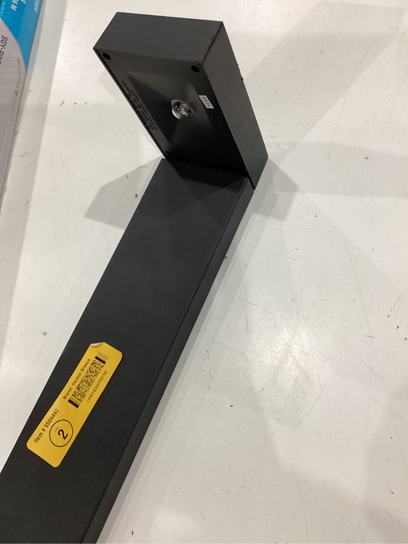 Condition photo showing As Is for 500+ bought last week harbor breeze square downlight 10 -lumens black solar led outdoor path light with dusk-to-