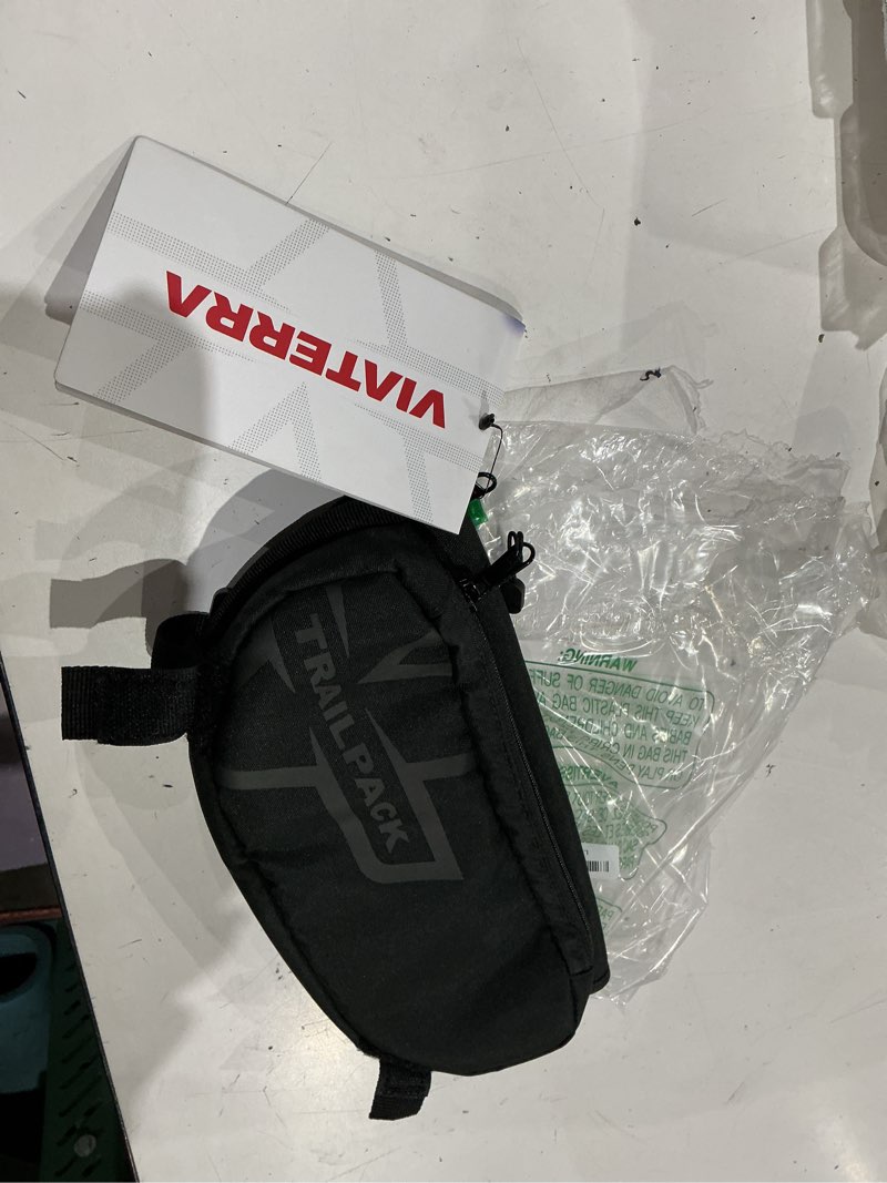 Condition photo showing New/Like New for viaterra crossbar handlebar motorcycle trailpack | compatible with handlebars that have crossbar support, retains shape, easy to operate, front frame bag for essentials