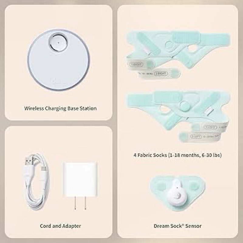 Owlet Dream Sock® - FDA-Cleared Smart Baby Monitor - Track Live Pulse (Heart) Rate, Oxygen in Infants - Receive Notifications - Mint