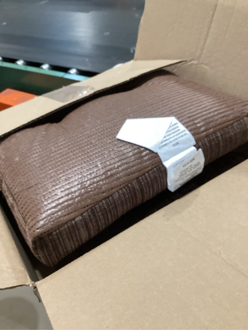 Condition photo showing Good Condition for klear vu the gripper non-slip tufted bench cushion for indoor furniture, assembled in usa, entryway storage, bay window, corner nook or piano seat, 33 inches, chenille chocolate chenille chocolate 33 inches