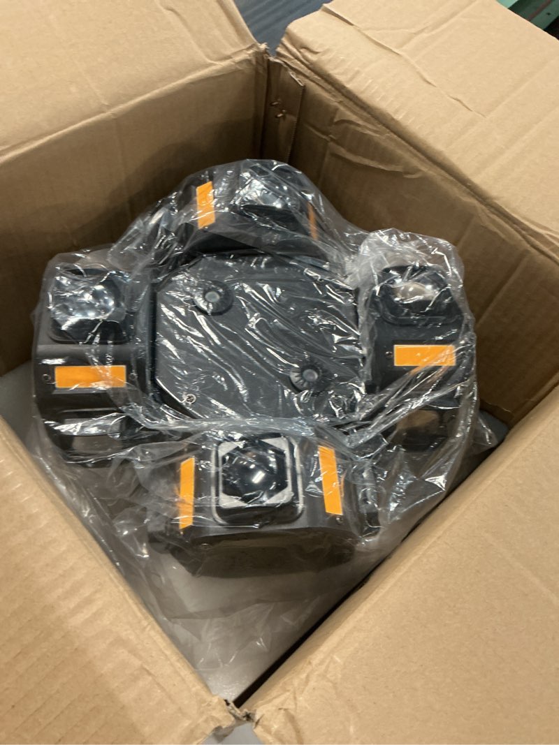 Condition photo showing Good Condition for moving head dj lights 200w led with 4 rotating head,16x10w rgbw 4-in-1 multiple effects changing for disco parties wedding live show ktv club, controlled by 19ch dmx-512/sound activated 4 arms