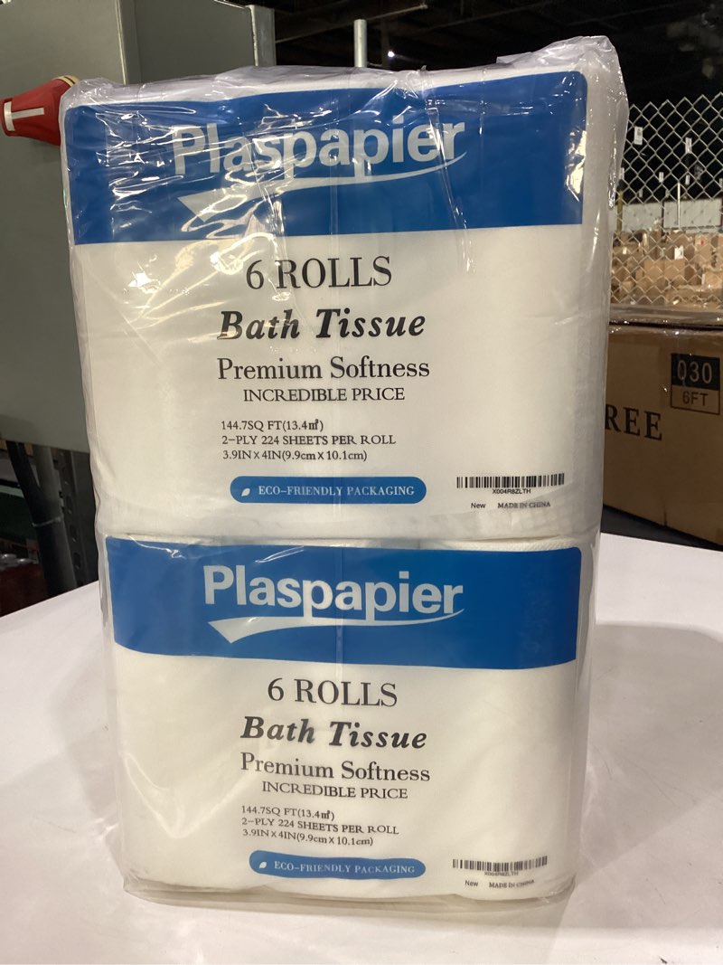 Condition photo showing Good Condition for 48 Rolls Ultra Soft & Strong Toilet Paper, 2-Ply Septic Safe Bath Tissue, 224 Sheets/Roll (3.9x4”), Bulk Pack for Home & Business