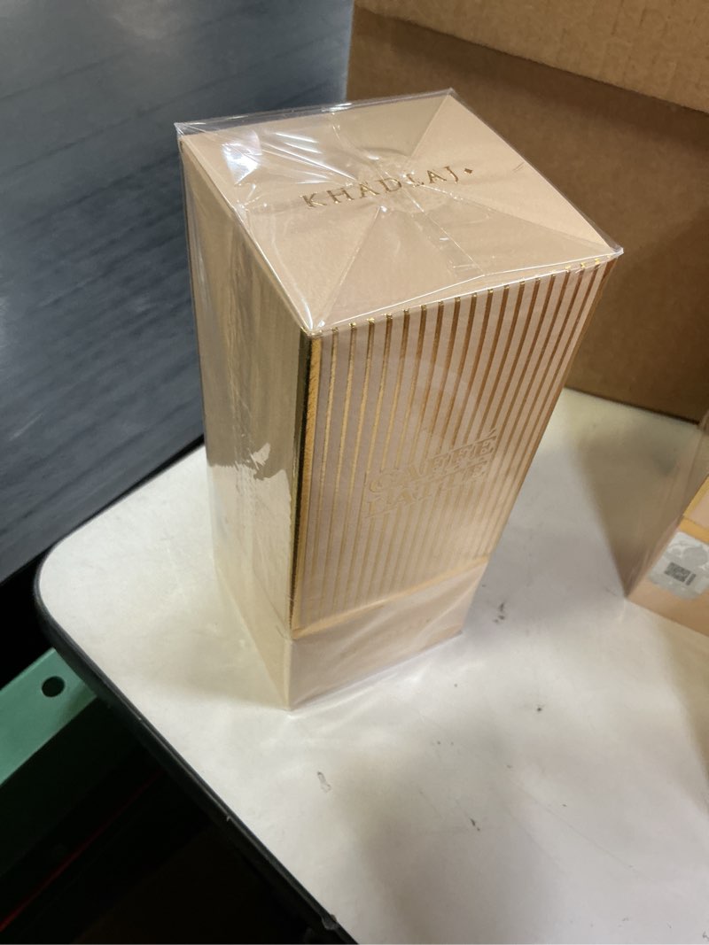 Condition photo showing New/Like New for khadlaj caffe latte extrait de parfum spray, 3.4 ounce (unisex)