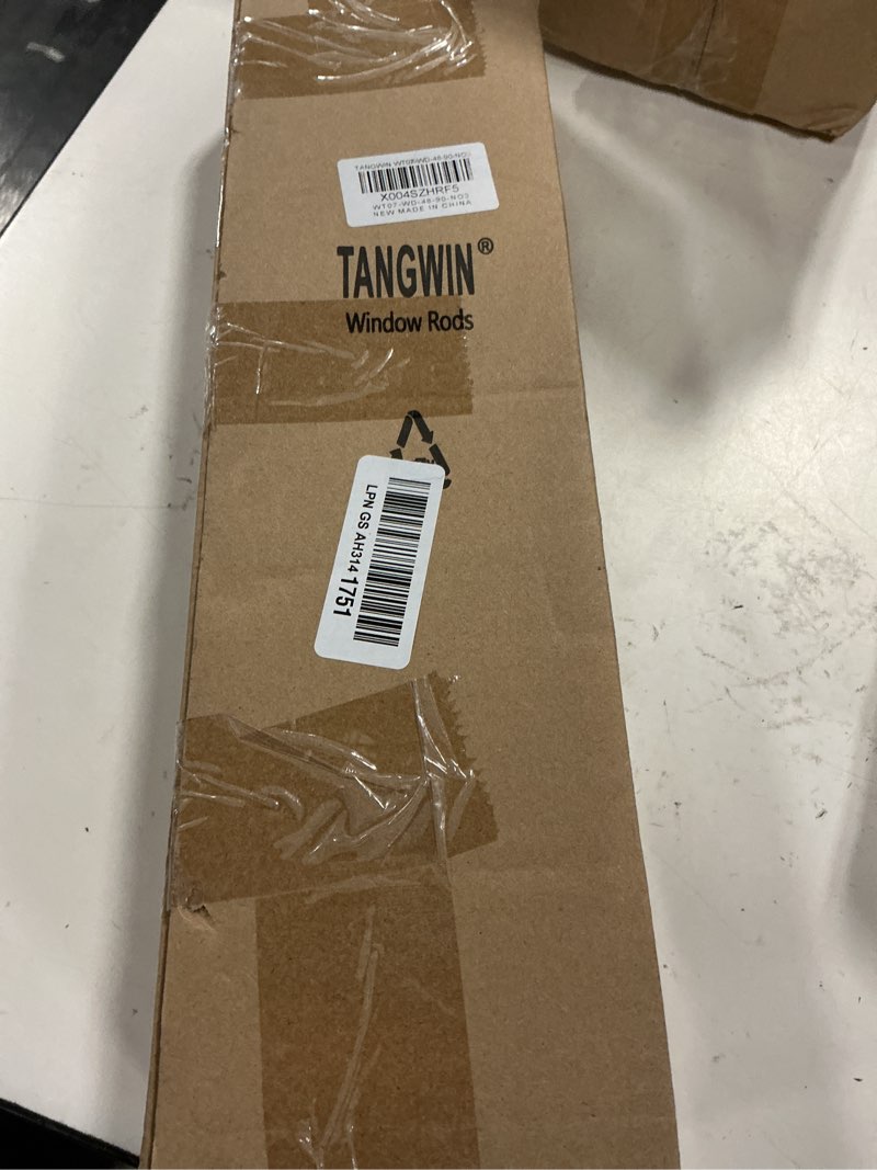 Condition photo showing New/Like New for tangwin wrap around blackout curtain rods,1" heavy duty metal 48-90",wood | room darkening rod curved french return blocks light,bedroom,living room,kitchen,easy install with hardware,fit window 30-84"