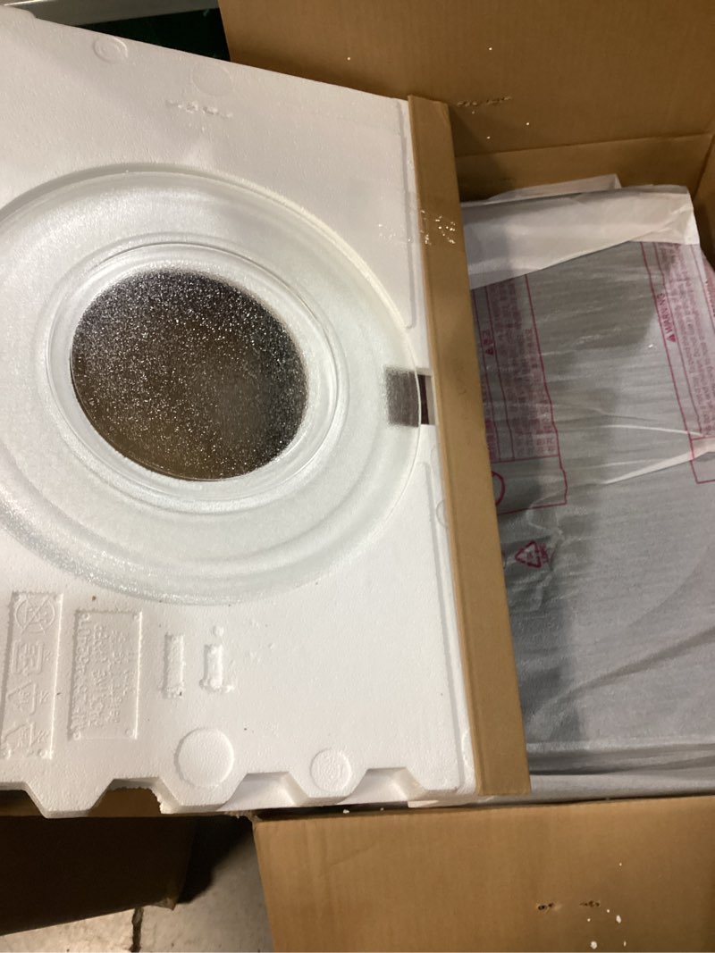 Condition photo showing New/Like New for ge countertop microwave oven,1, 200-watt capacity, 2.0 cubic ft., 8 auto setting cooking settings, child-lock technology, kitchen essentials for the countertop, dorm room or apartment, stainless steel 2.0 cu.ft. stainless steel