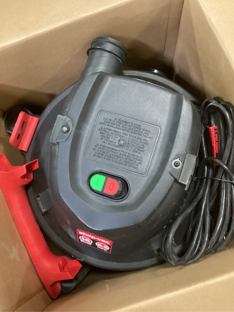 Condition photo showing As Is for Shop-Vac16Gallon 6,5HP Corded Wet/Dry Shop Vacuum with Accesso
