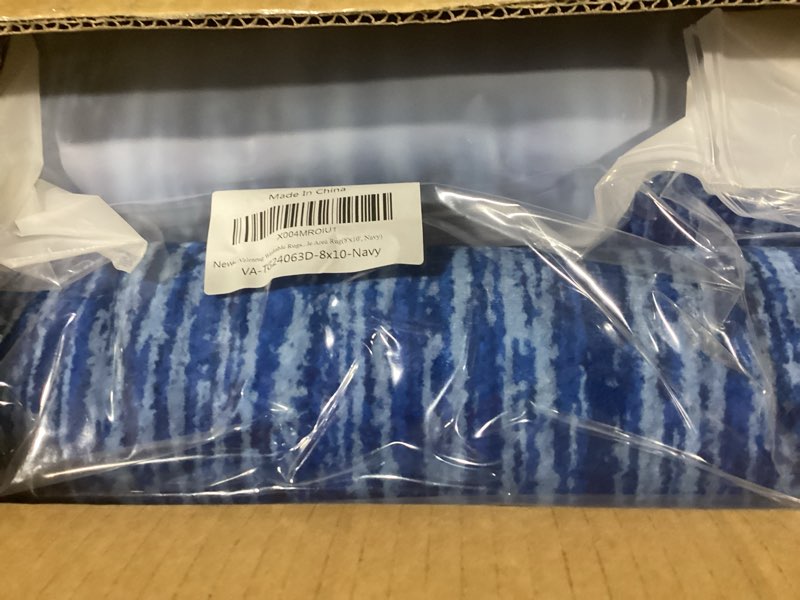 Condition photo showing Good Condition for Valenrug Washable Rugs 5x7 - Non Slip 5x7 Area Rugs for Living Room, Stain Resistant Area Rugs for Bedroom, Foldable Machine Washable Area Rug(5'x7', Navy) 09-navy 5' x 7' (Rectangular)