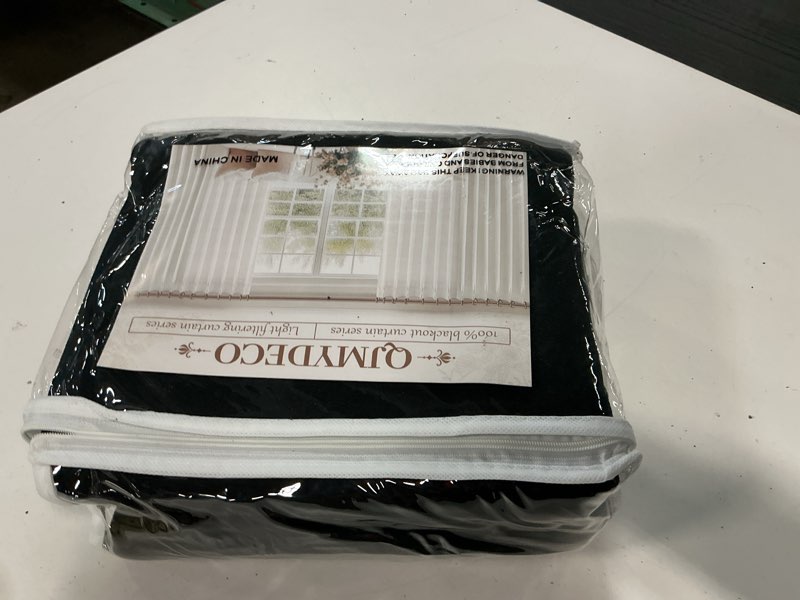 Condition photo showing Good Condition for Blackout Curtains 84 Inches Long, Complete Black Out Curtains for Bedroom/Sliding Glass Door 7ft Length 2 Panels Luxury Heavy Duty Pinch Pleated Linen Window Drapes Thermal Insulated (40"x84" Hook) Black 40"W x 84"L (Pack of 2)
