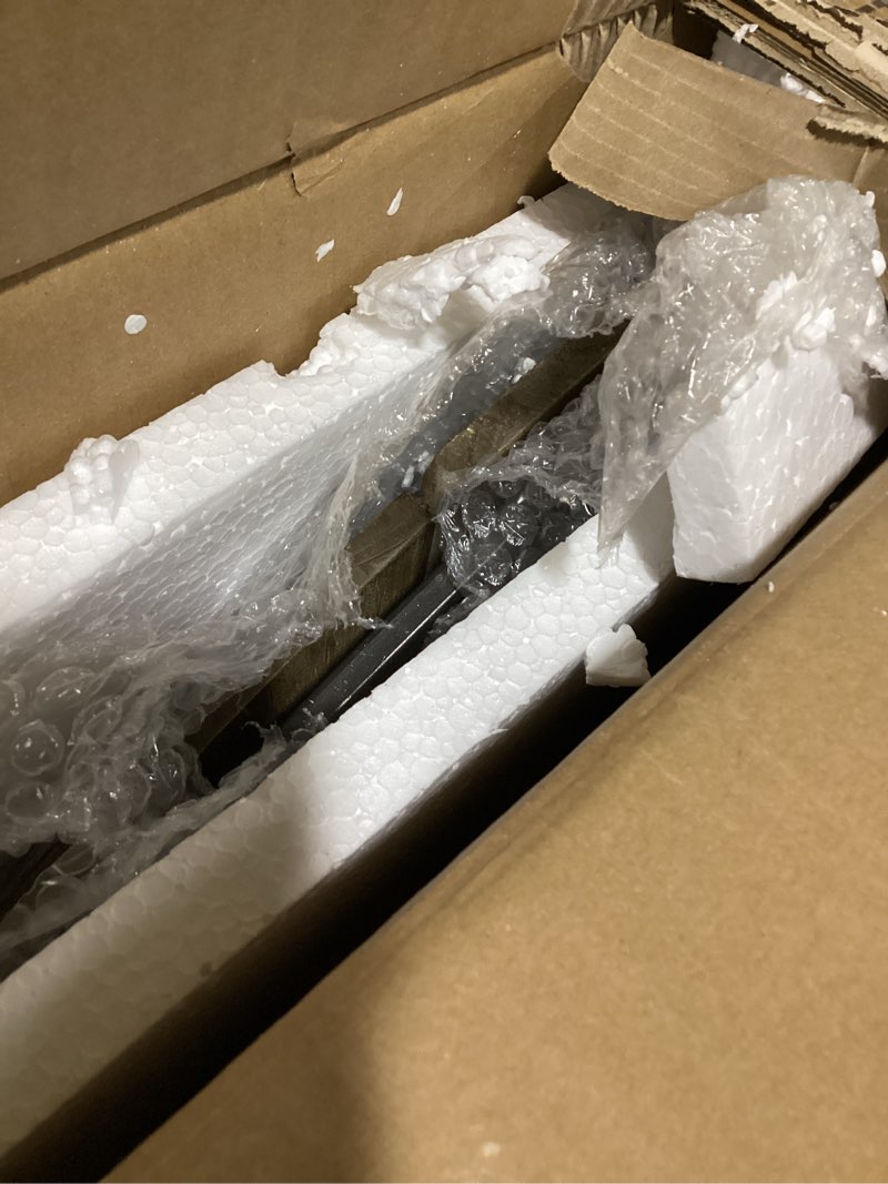 Condition photo showing As Is for Household Essentials Household Essentials Large Oversized Decorative Rustic Wall Clock, Brown Wood / black Metal