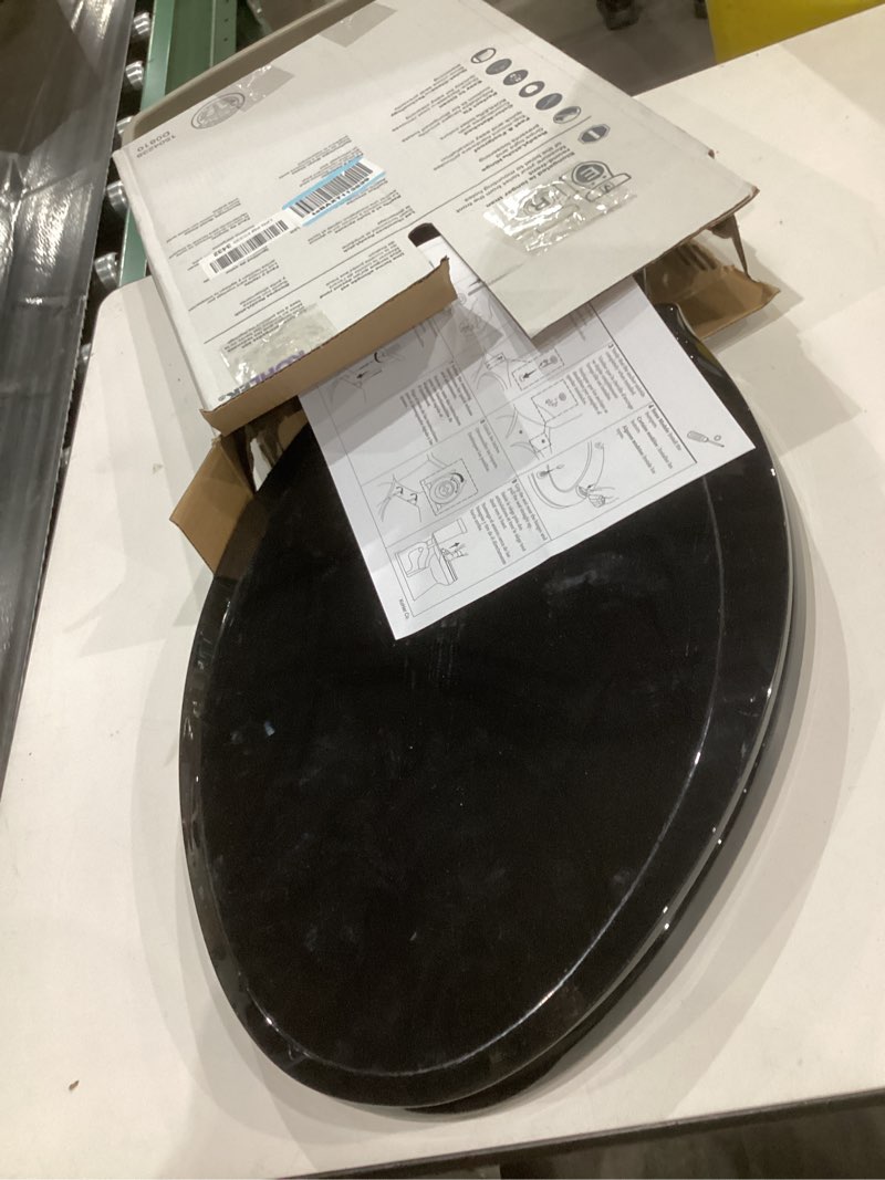 KOHLER 4636-RL-7 Cachet ReadyLatch Elongated Toilet Seat Slow Close, Soft Close Toilet Seat Quiet Li