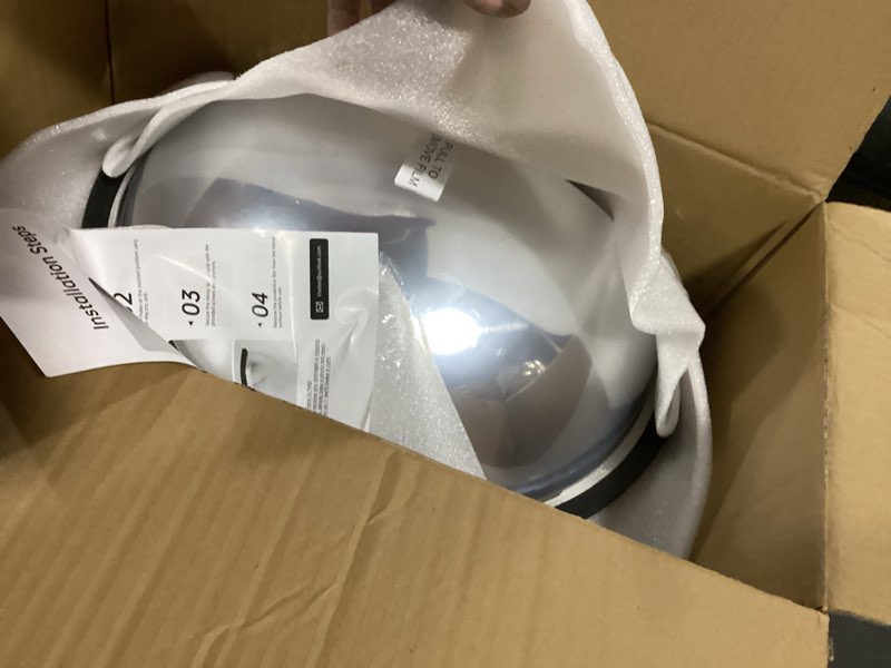Condition photo showing Good Condition for 18" acrylic half dome convex traffic safety mirror – 180 degree driveway & warehouse blind spot security mirror for retail stores, parking garages, schools, and hospitals (1, 18 inch) 18 inch 1