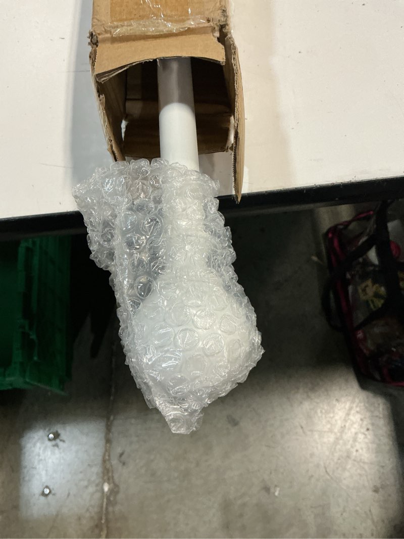 Condition photo showing Good Condition for Kemmie 1" Classic Window Curtain Rod with Round Finials Simple Single Telescoping Drapery Rod, 36-72", Matted White Matted White 36-72"