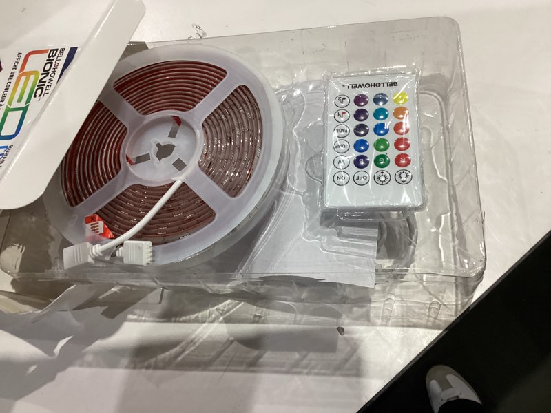 Condition photo showing As Is for 16 ft. 95 lumens 5-watt 16-colors 4 modes 147 leds strip light tape light with remote control