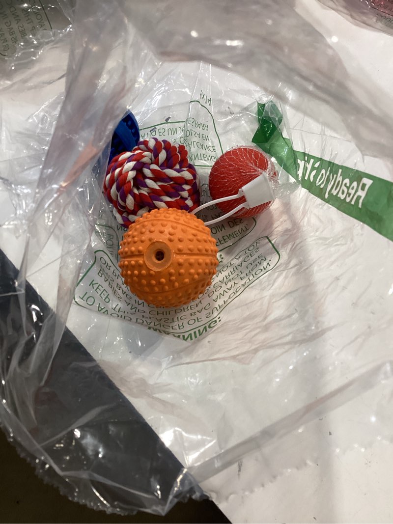 Condition photo showing Good Condition for puppy balls - pack with different functions & teething toys for small dogs, squeaky dog balls, rubber chew toys for enrichment small (4 pack)