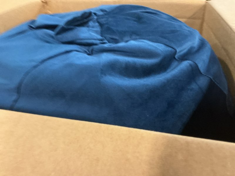 Condition photo showing Good Condition for habutway 2ft bean bag chair, 2' beanbags small bean bag chairs with filling, teardrop bean bag chair luxurious velvet ultra soft fur with removable cover (blue) 2 foot blue