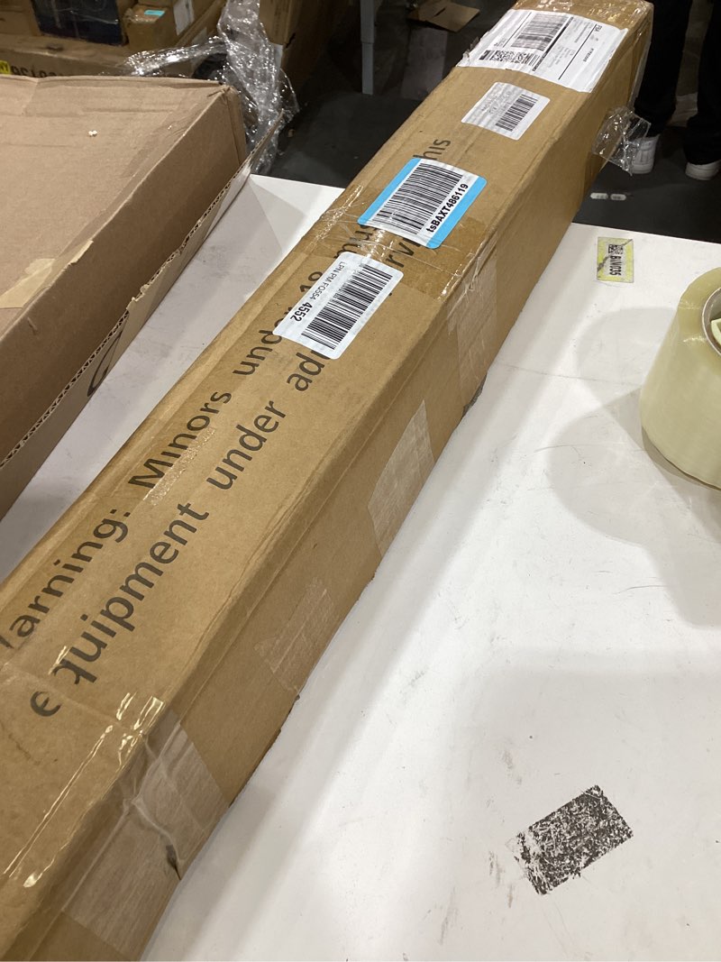 Condition photo showing Good Condition for Olympic EZ Curl Barbell Bar 47", 2-Inch Curl Bars for Weight Lifting,Hip Thrusts,Squat,Biceps-Home Gym Chrome Curling Bar for 2 Inch Weight Plates -2 Spring Collars(500lb Weight Capacity) Black