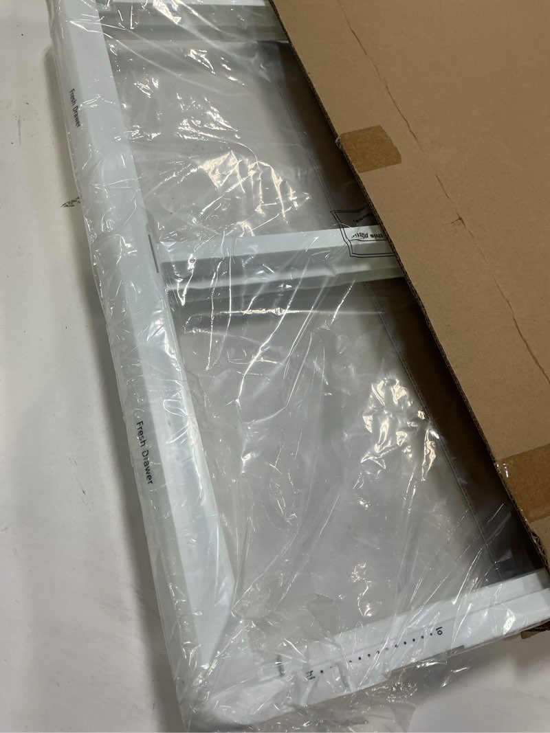 Condition photo showing Good Condition for Upgraded 240364787 Crisper Pan Cover Frame for Frigidaire Refrigerator Crisper Drawer Cover Shelf Frame Replacement 216979402, 240364747, 240364778, 240364794, 1512532 for Crosley Drawer Cover Part