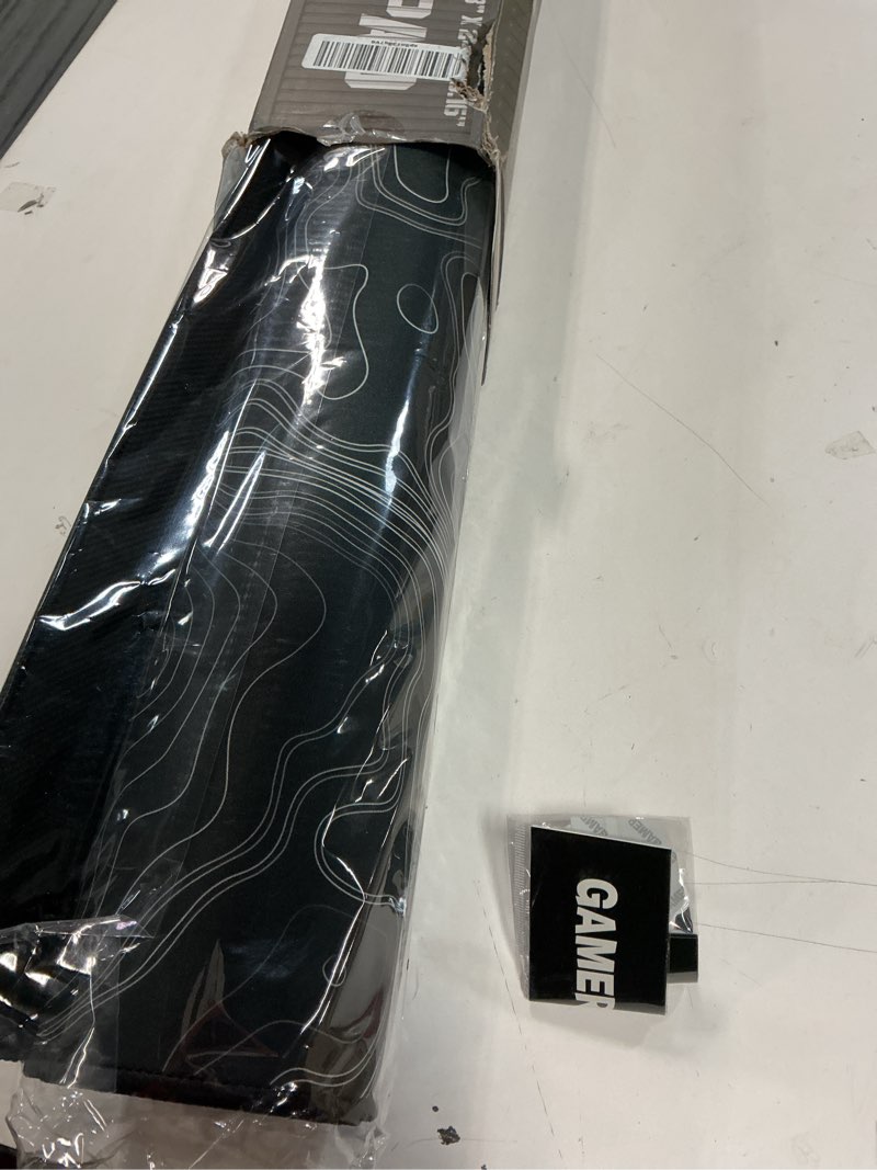 Condition photo showing Good Condition for Gamer Boss - Gaming Mouse Pad - 48 x 24 Inches - 4mm Thick with Stitched Edges, Non-Slip Rubber Base, Premium Cloth Mousepad, Desk Mat for Laptop, Keyboard, Computer & PC (Mega, Topographic) 48" x 24" Topographic