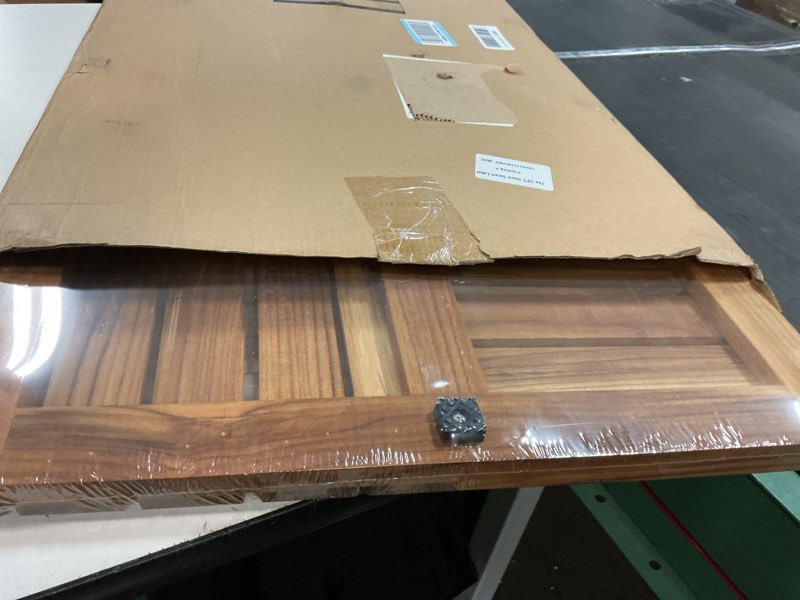 Condition photo showing Good Condition for utoplike teak wood bath mat, 32 x 20 inch large wooden shower mat for bathroom, non slip wood floor sturdy mat for inside shower luxury spa home or outdoor 32" x 20" (rectangular)
