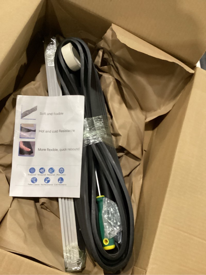 Condition photo showing As Is for Similar to ***8 FT Garage Door Seals Bottom Rubber, Heavy Duty U+O Ring Garage Door Bottom Seal with Aluminium Track Retainer Kit, Universal Garage Door Weather Stripping for Home Garage Protection