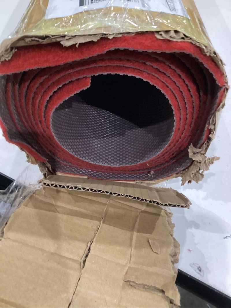 Condition photo showing Good Condition for hombys 450 gsm extra thick 3x10 ft red carpet runner for partys & events, heavy-duty felt aisle runway rug for steps, prom proposal & wedding ceremony decorations, hollywood oscars for vip awards 3' x 10' (rectangular) red