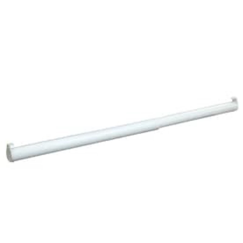Project Source Closet Rod 72-in L x 1.25-in H Extendable White Metal Closet Rod with Hardware