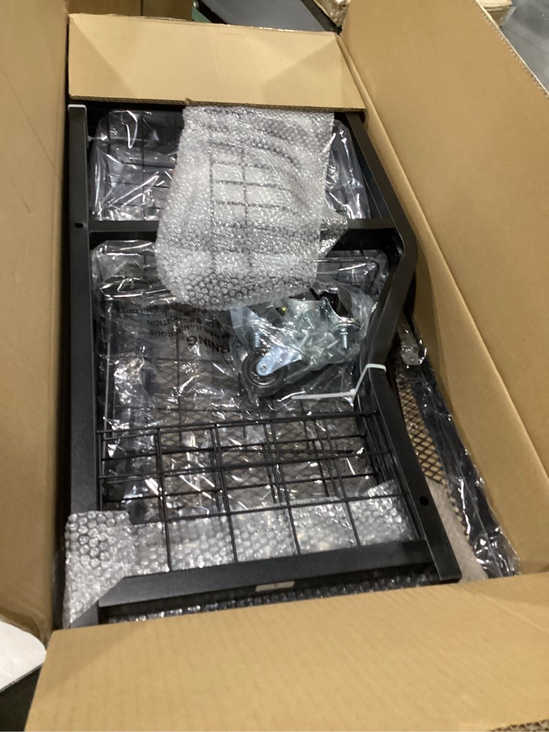 Condition photo showing New/Like New for WALMANN Garden Tool Organizer with Wheels for Garage, Large Storage Capacity, Rakes/Shovels/Yard Tools Storage Stand for Shed, Garden, Indoor/Outdoor Long-Handled Tools Rolling Cart Large-stand