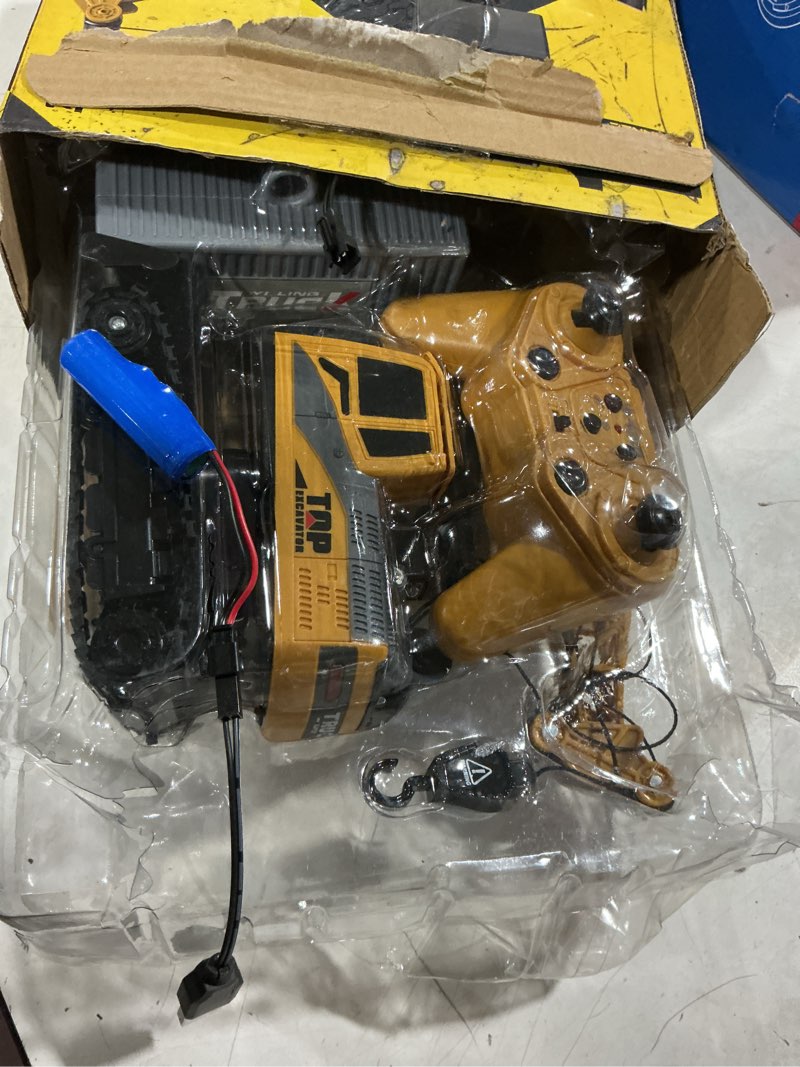 Condition photo showing As Is for dwi dowellin remote control crawler crane for boys,11-channel 2.4ghz rc construction crane toy for kids age 3 4-7 8 9 10 year old