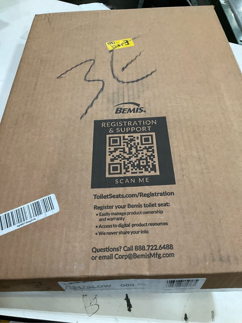 Condition photo showing New/Like New for Mayfair Cassel Slow Close Toilet Seat, Easy Clean, Non Slip Premium Wood Seat, Easy Install, Made in USA, Elongated, White Elongated 1 - Toilet Seat