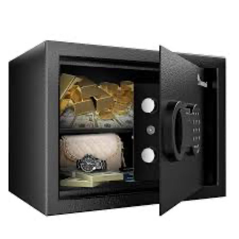Bonsaii Safe, 0.6 Cubic Safe Box with Electronic Keypad, Removable Shelf, for Valuables Jewelry and 
