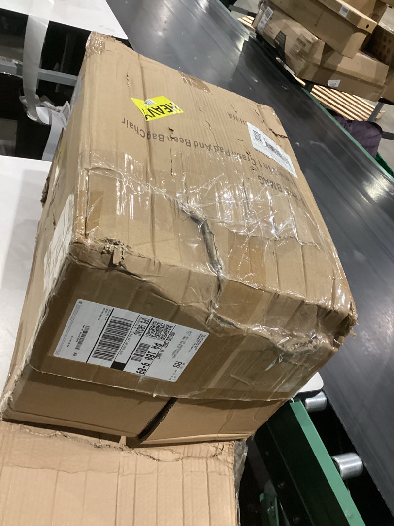 Condition photo showing As Is for Bmag Giant Bean Bag Chair for Adults, 6FT Bean Bag Chair Convertible Bean Bag Pad, Large Chairs with Memory Foam Filler, Removable Washable Cover for Living Room Bedroom Office - Purple B-purple