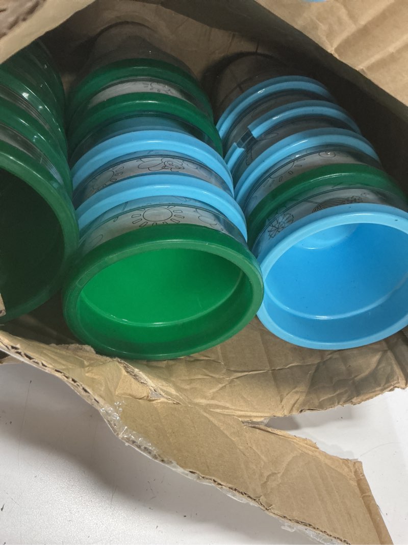 Condition photo showing Good Condition for qyeahkj 18 sets spring diy plastic flower pot craft paint your own flower pots kit with 12 colorful markers spring garden diy arts and crafts for home classroom projects creative learning activities