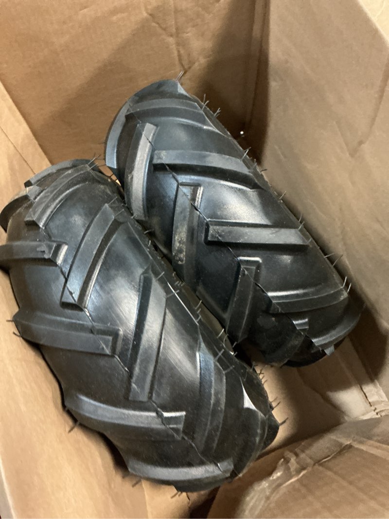 Condition photo showing New/Like New for 13x5.00-6" tiller tires and wheels, (2-pack 1" axle bore, 3-1/8" centered hub) 13x5.00-6" tiller tires replacement for craftsman & troy-bilt garden tractors, tillers & trenchers 13x5.00-6" - 1" axle -2 pack