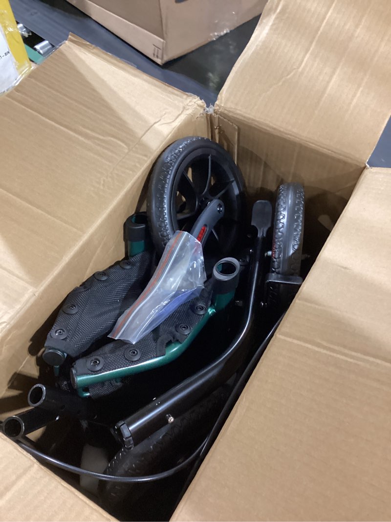 Condition photo showing As Is for WALK MATE 3 Wheel Rollator Walker with Seat for Slim Seniors, Padded Backrest Lightweight Foldable Walker Ideal for Elderly, 8 Inch Tri-Wheel Modern Mobility Walking Aid Aluminum, Green