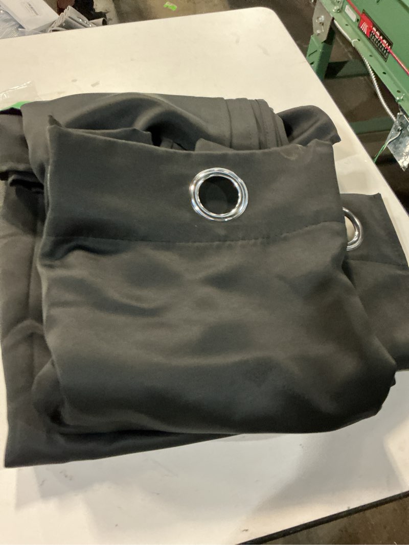 Condition photo showing Good Condition for beiwei single curtain panel eyelet ring top blackout window curtain grommet room darkening curtain thermal insulated window drapes for bedroom,living room black w:42"xl:84"