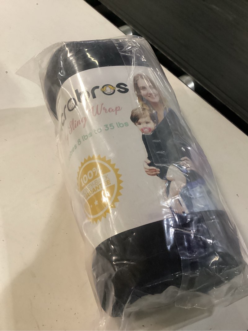 Condition photo showing New/Like New for acrabros baby wrap carrier,hands free baby carrier sling,lightweight,breathable,softness,perfect for newborn infants and babies shower gift,black