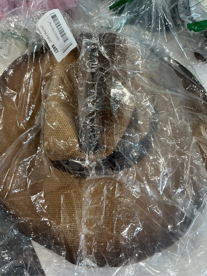 Condition photo showing Good Condition for wqwovrvo cowboy hat,cowgirl hat,western cowboy hats for women/mens/straw wide with shapeable brim cowboy hat for womens one size dark coffee color