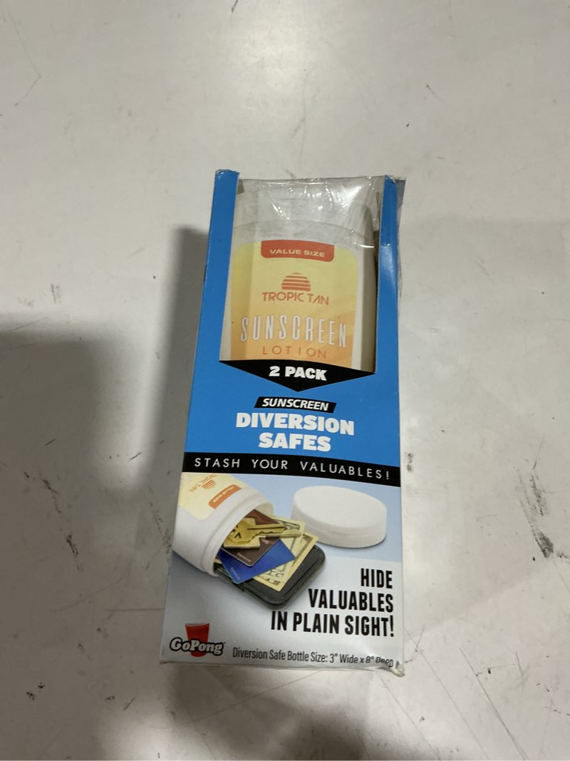 Condition photo showing New/Like New for gopong sunscreen diversion safe bottles 2 pack - safely hides your valuables