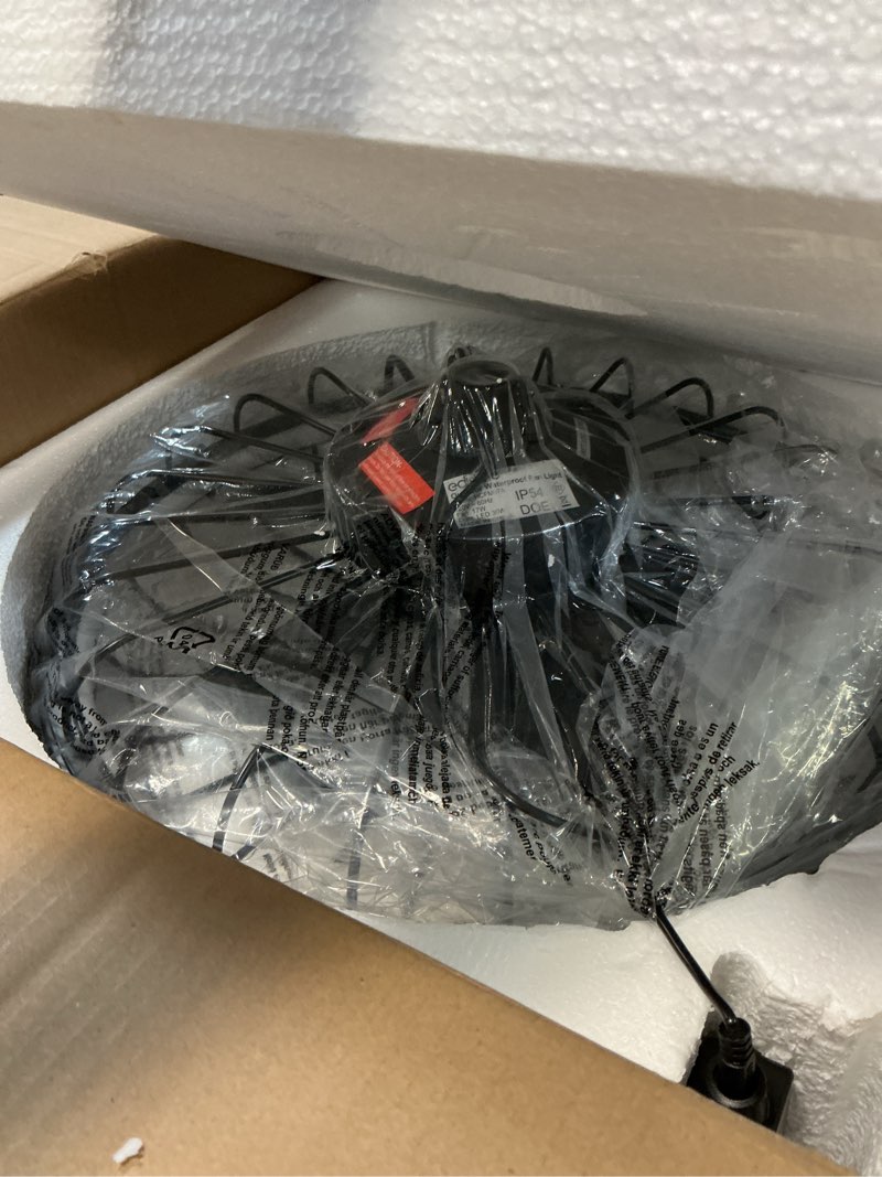 Condition photo showing Good Condition for edishine 20" outdoor ceiling fan with light, 3cct dimmable waterproof caged fan remote, 5 blades 6 wind speeds reversible dc motor, plug in hanging hook quiet gazebo fans for patios, porch, pergola