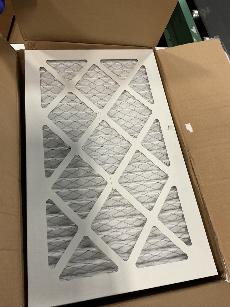 Condition photo showing As Is for aerostar 16x20x1 merv 6 pleated air filter, ac furnace air filter, 6 pack (actual size 15 3/4"x 19 3/4" x 3/4") air filter 16x20x1