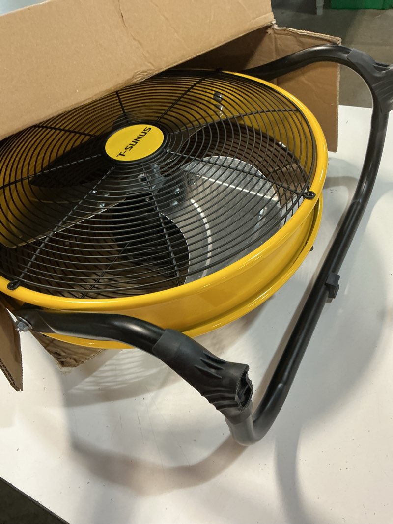 Condition photo showing Good Condition for t-sunus 16" battery powered floor fan, 15600mah rechargeable cordless fan 2500 cfm high velocity airflow, quiet brushless motor, 360° adjustable tilt for home garage outdoor patio rv emergency camping 16'' fan