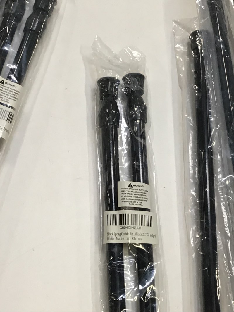 UEXHWS 2pcs Spring Tension Rods Adjustable 22 to 35 inch Small Tension Curtain Rod No Drilling Expan