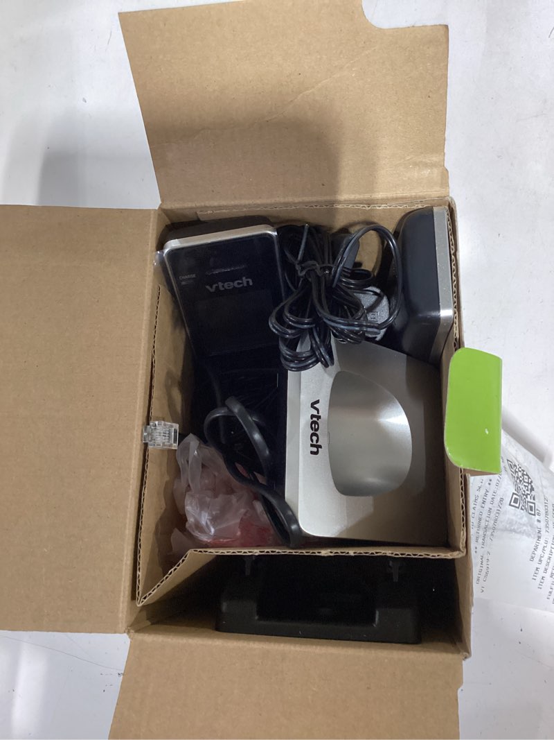 Condition photo showing Good Condition for vtech cs6919-2 dect 6.0 cordless phone with caller id and handset speakerphone, 2 handsets, silver/black