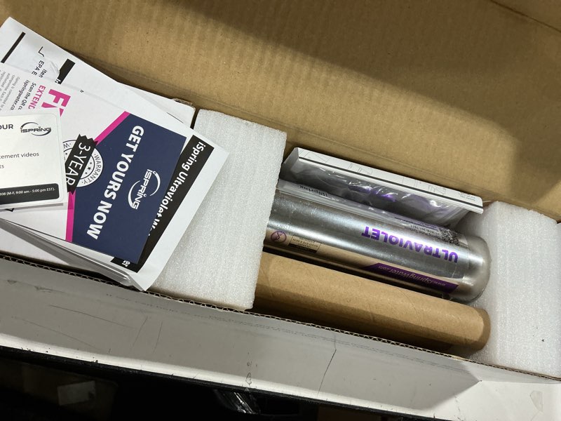 Condition photo showing Good Condition for ispring uvf11a uv ultraviolet light water filter with smart flow control switch 11w, 110v, 10-inch silver 1.0 gpm uv fit under sink