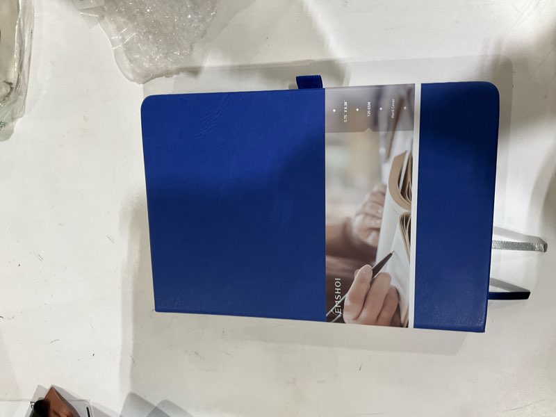 Condition photo showing Good Condition for EMSHOI Graph Paper Notebook - 256 Pages A5 Graph Notebook/Journal, Square Grid Notebooks for Work, 120gsm Thick Paper, Executive Hardcover Leather, Inner Pocket, Pen Loop 5.75'' × 8.38''-Blue Blue A5-Graph