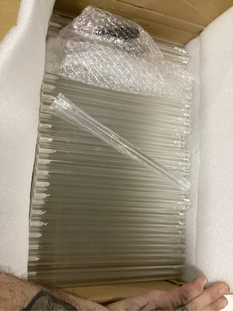 Condition photo showing New/Like New for geetery 12 pieces tall acrylic vase wedding centerpieces clear flower stand column geometric floral vase elegant display holder for birthday party wedding table decorations (20 inch) 12 20 inch