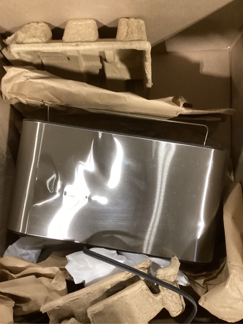 Condition photo showing Good Condition for Elite Gourmet ECT-3100 Long Slot 4 Slice Toaster, Reheat, 6 Toast Settings, Defrost, Cancel Functions, Built-in Warming Rack, Extra Wide Slots for Bagels & Waffles, Stainless Steel & Black Analog Stainless Steel and Black (INCOMPLETE)